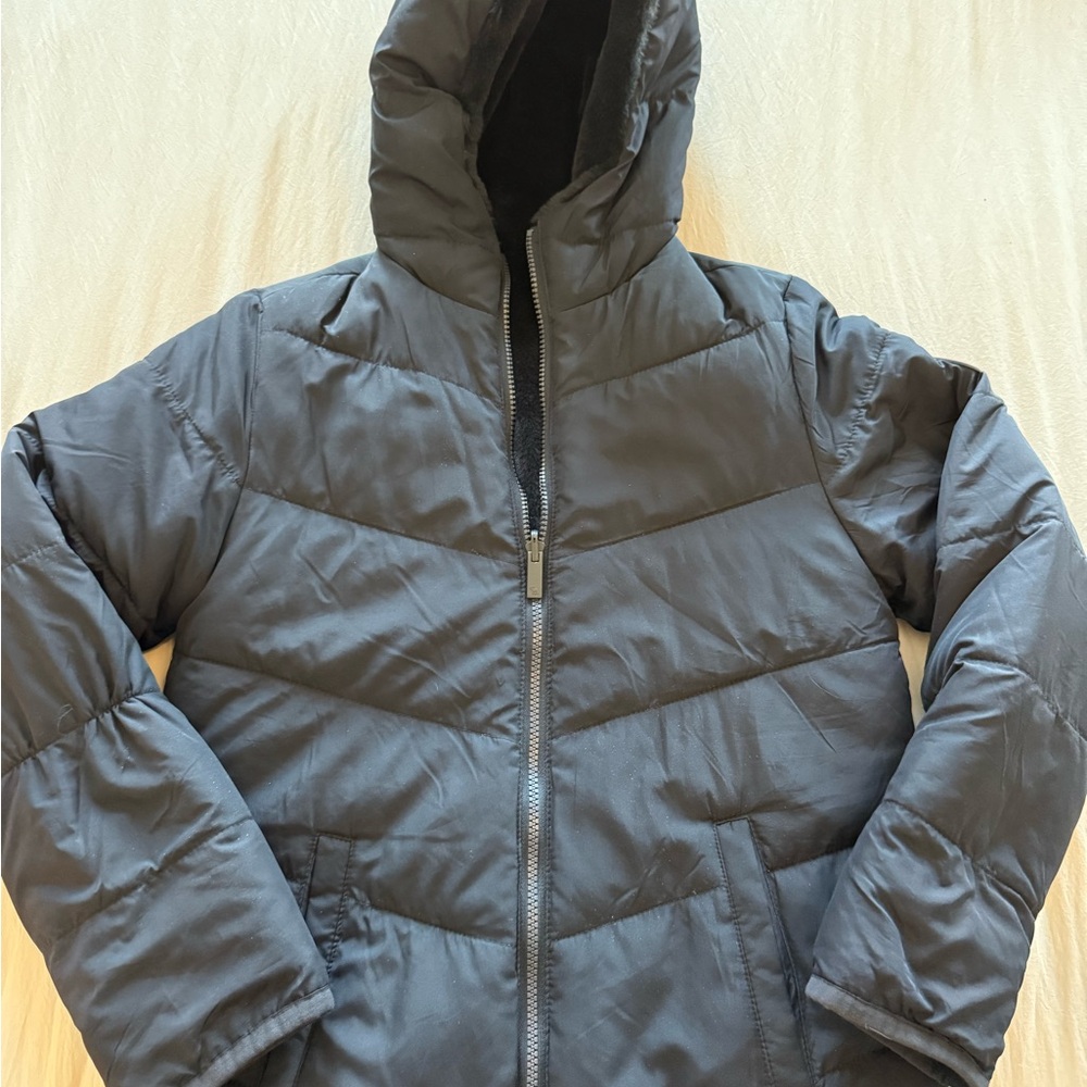 Big Kid’s Reversible Black Puffer Jacket